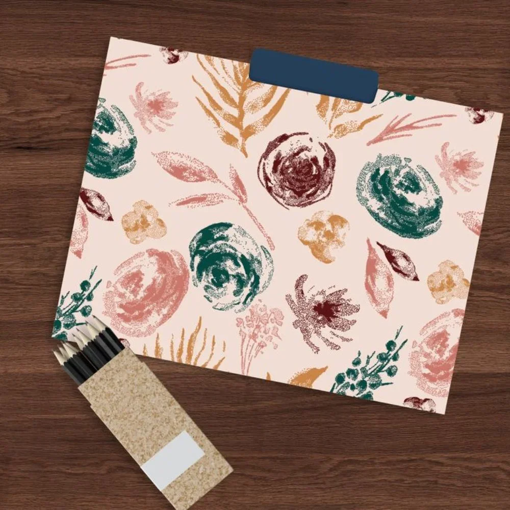 FILE FOLDERS - BOHO STYLE (SET OF 12)